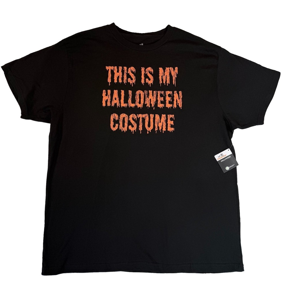 NWT Men's Halloween This Is My Halloween Costume Graphic T-Shirt XL NEW Funny